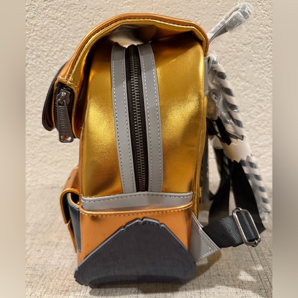 Loungefly Disney Pixar Wall-E Metallic Mini Backpack and Wallet Exclusive - Picture 3 of 8